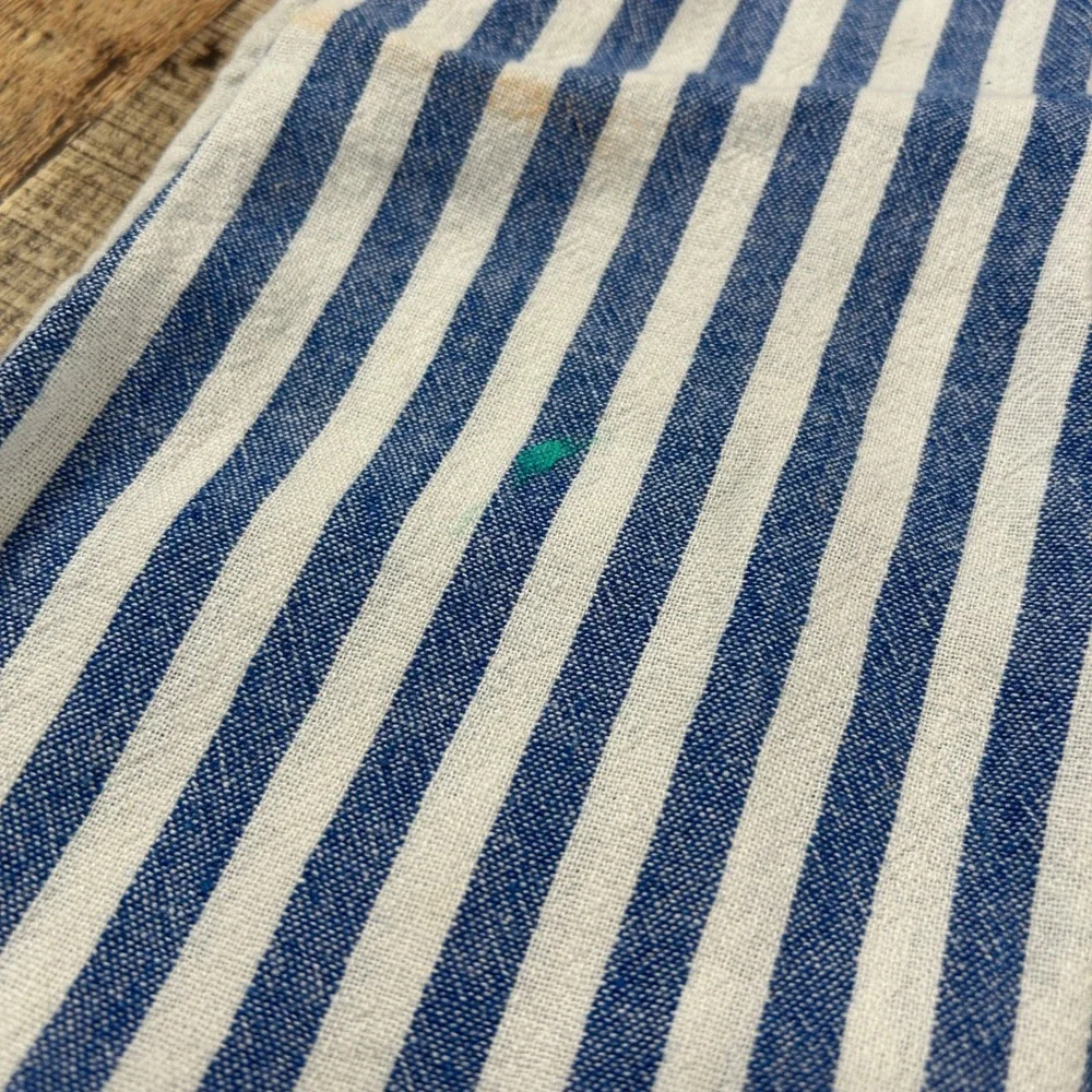 Old Navy Kids Girls Large 10 12 Striped Linen Wide Leg Pants Drawstring Flaw
